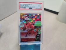 JUSTIN FIELDS 2021 Donruss Elite TURN OF THE CENTURY RED AUTO #/75 psa 9 t7173