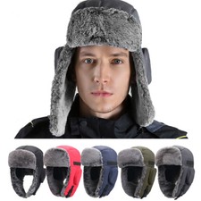 Winter Warmer Fleece Hat Windproof Snow Ski Hat Cap with Earmuffs for Men Women