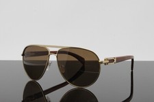 Porta Romana Men's Aviator Sunglasses PR1866/100PB Gold Polarized Lens 58mm NEW