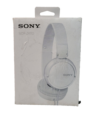 Sony MDR-ZX110 Ear-Pad (On the Ear) Headband Headphones - White