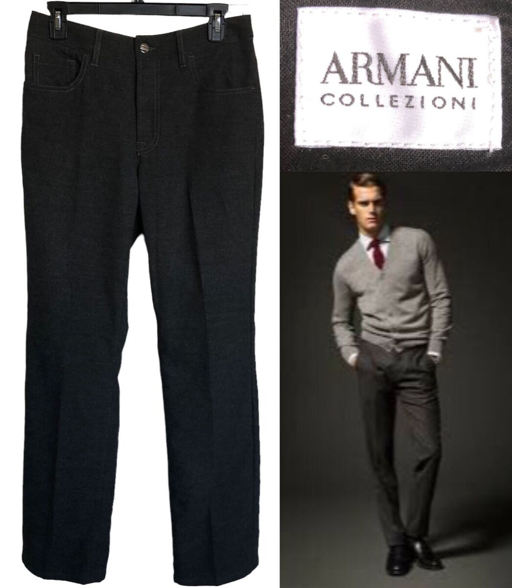 Armani Collezioni Men's Casual Chinos Wool Pants/Trousers Armani Collezioni Men's Casual Chinos Wool Pants/Trousers