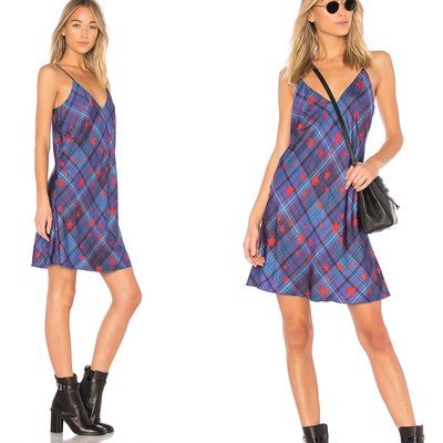Tommy Hilfiger X Gigi Hadid Checked Star Silk Dress Designer 349 Fit 6 8 Check Ebay