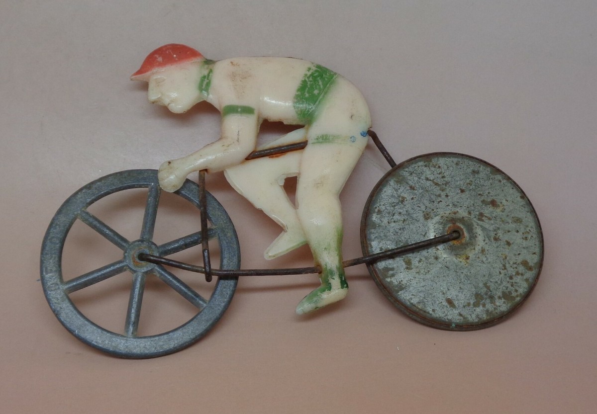 RARE JOUET ANCIEN Cycliste Tartempion Bois Et Métal 1900 EUR 60,00