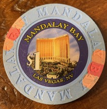 $1 ONE DOLLAR POKER GAMING CHIP MANDALAY BAY ...