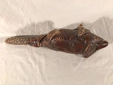 Vintage Hand Made Ceramic Shaker Beads ~ Music Rattle ~ Maraca ~ Fish