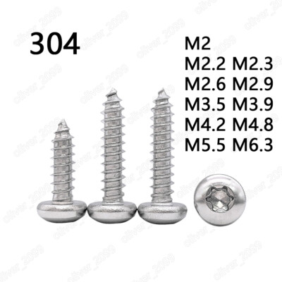 304 Stainless Steel Torx Socket Pan Head Self Tapping Screws M2 M3.5 M4.2 M4.8