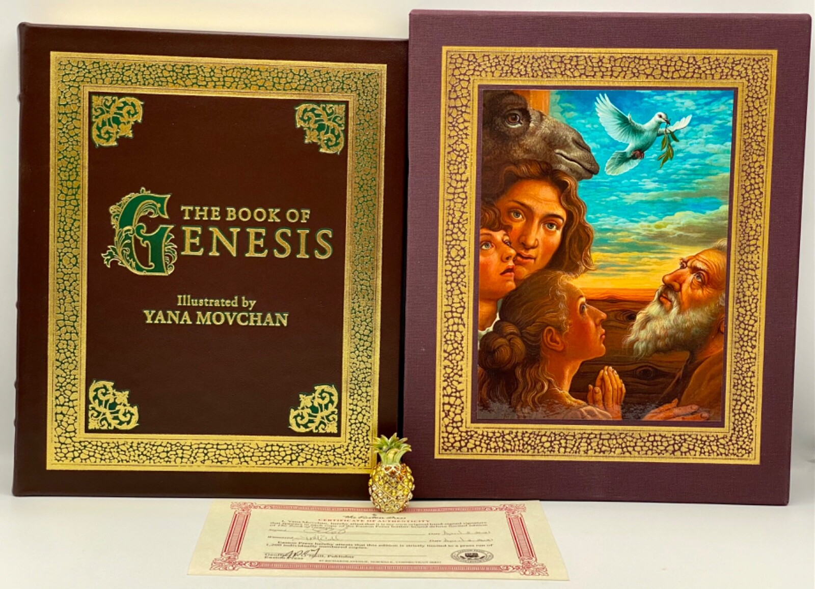 🖊SIGNED Easton Press BOOK OF GENESIS King James BIBLE Collectors