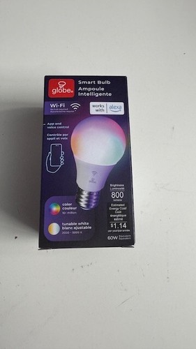"6 pack" Globe Smart Bulb Works With Alexa 800 Lumens, 60W, Color Adjustable - Picture 10 of 10