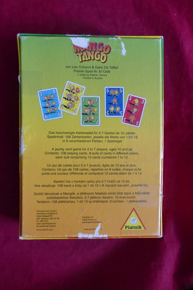 Jeu de société Jeu de cartes MANGO TANGO - Complet - 10 ans et plus - Photo 2/4