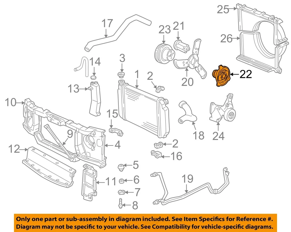Used Engine Cooling Fan Clutch fits: 1993 Chevrolet S10/s15/sonoma 4-151 2.5 Gra - Image 3 of 4