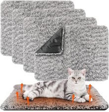 4 Pack Self Warming Cat Pads Self Heating Cat Mat Washable 16 x 20 Inch Gray