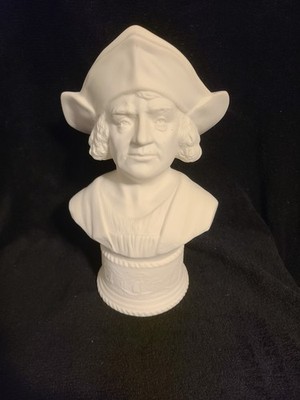 Boehm Christopher Columbus Bust Statue 1992 Bisque Porcelain Limited Edition