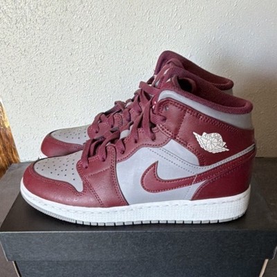 Jordan Air Jordan 1 Mid Burgundy Gray White Men