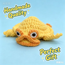 Handmade Crochet duck Coaster Cute Animal Drink Mat Cotton Mug Pad Home gift