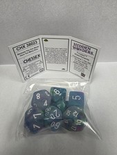 Chessex 38023 Hidden Wonders Frosted Waterlily / white Polyhedral 7 Dice Set