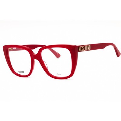 Moschino Women's Eyeglasses Red Plastic Square Full Rim Frame MOS622 0C9A 00