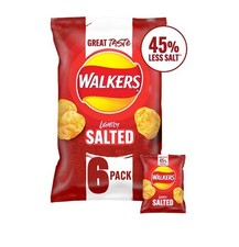 Walkers Lightly Salted Less Salt Multipack Crisps 6x25g Free Postage