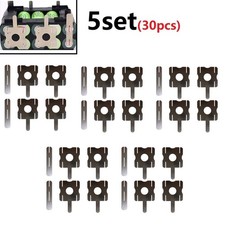 Par Point Soudure en Forme de Y Nickel Bande Nickelé Acier Argent 5 Set (30PCS