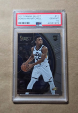 DONOVAN MITCHELL ~~~ ROOKIE PSA 10 GEM MINT ~~~ 2017 panini select card #11. rookie card picture