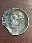 1982 P Roosevelt Dime Significant 20% clipped planchet AUTHENTIC error coin AU