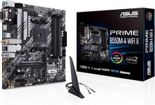 ASUS PRIME B550M-A WIFI II, AMD B550, AM4, Micro ATX, 4 DDR4, VGA, DVI, HDMI, Wi