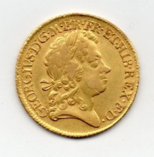 1719 Guinea, George I, scarce year, high grade