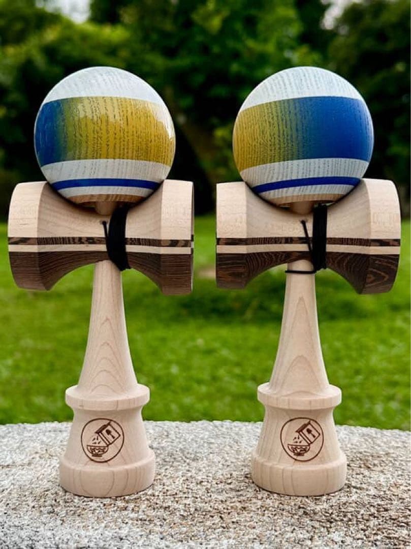 Higgs Painted Kendama Cereal Hybrid 2o4 Hand-Painted Red Wood Used