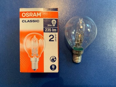 OSRAM CLASSIC HALOGEN 20W=25W E14 TROPFENLAMPE TROPFEN 230V 64541 P LAMPE