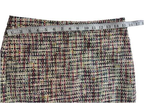 Falda lápiz J.Crew No.2 para mujer 4 multicolor arco iris tweed mezcla de algodón forrada - Imagen 12 de 17