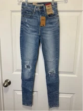 Women's Levi's 721 High-Rise Skinny Blue Jeans Size 24 NWT