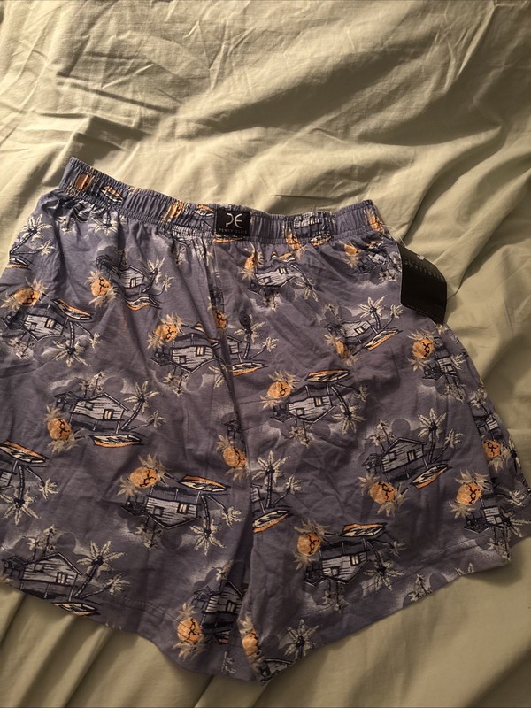 VTG Perry Ellis Portfolio Lounge Boxer Shorts Mens L Striped NOS Sleep NWT