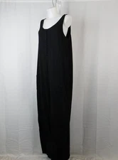 Serra Women's Wide Leg Sleeveless Knit Maternity Jumpsuit Black, XL #A97