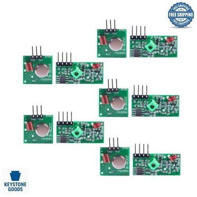 5 Sets 433MHz RF Wireless Transmitter & Receiver Modules for Arduino & Home A...