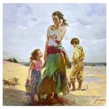 Pino (1939-2010) "Golden Afternoon" Hand Embellished Limited Edition on Canvas,