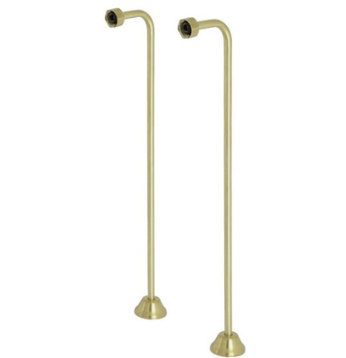 #ad #ad Kingston Vintage Single Offset Bath Tub Supply Lines Polished Brass CC462 Pair $59.99