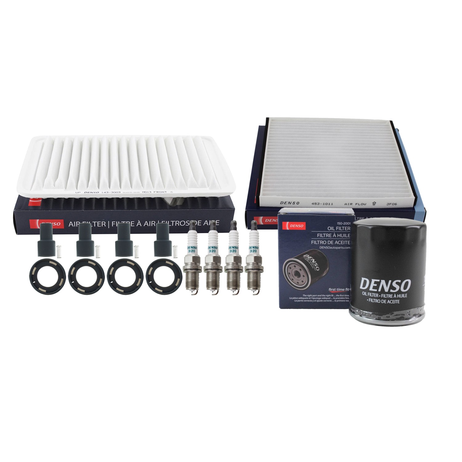 Denso Tune Up Kit 4 Spark Plugs  Boots Kit for Camry 2.4L L4 GAS 2AZ-FE FWD