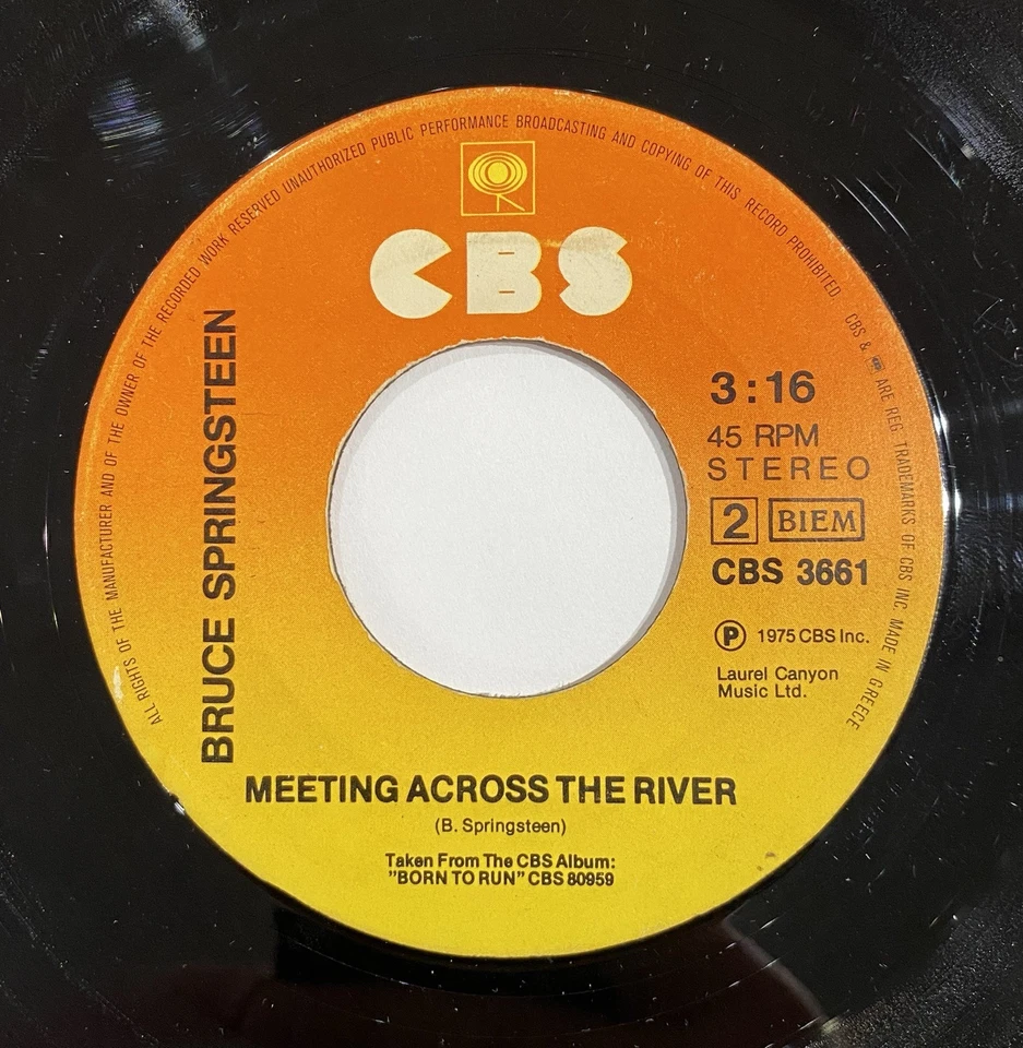 BRUCE SPRINGSTEEN Born To Run 45 EXTREMELY RARE GREECE PRESSING! - Image 2 of 3