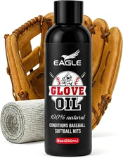 Baseball Glove Oil Conditioner with Applicator Cloth - 250Ml (8.45Oz) Glove Oil 