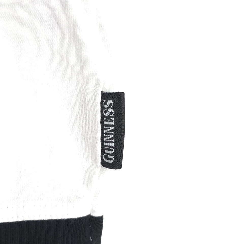 Camisa de Rugby Guinness Draught Para Hombres 2XL Negra Blanca Rayas Polo Manga Larga Leer Foto 3 de 4