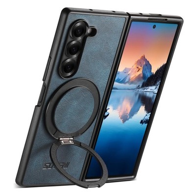 Für Samsung Galaxy Z Fold7 5G Suteni MagSafe 360 Grad Ringhalter Hülle Blau