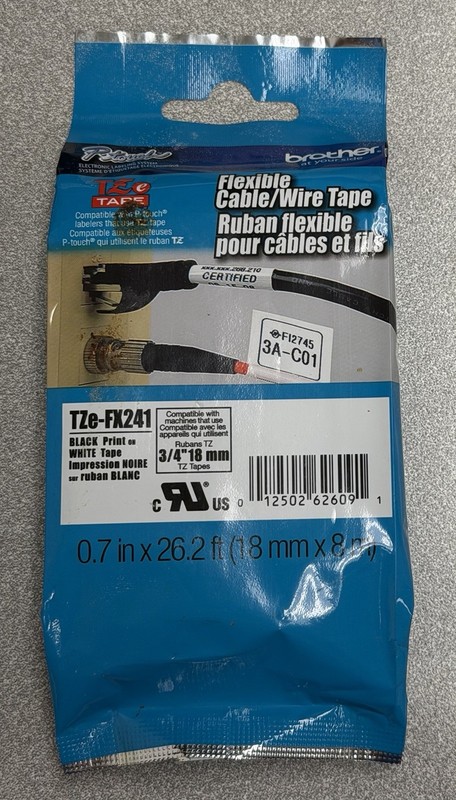 GENUINE Brother TZe-FX241 TZ-FX241 TZEFX241 P-Touch Flex ID Tape 18MM NEW