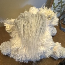 Clara Loo Highland Cow Stuffed Decor Plush Woodland Nusery Cream and Grey