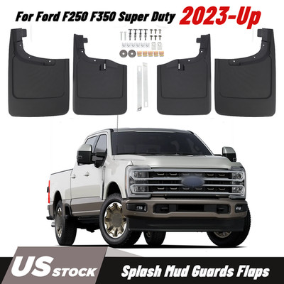 Full Set 4 Pieces For 23-24 F250 F350 Mud Flap Rock Fender Splash Guard OE Style