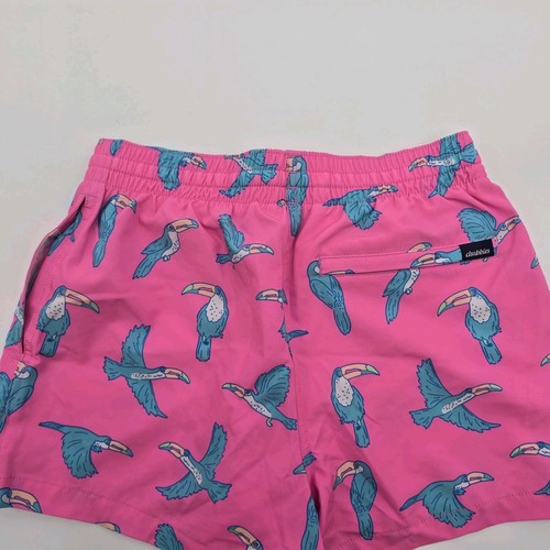 Bañador Chubbies para hombre XS 4 pulgadas rosa azul tucán calzoncillo forro de malla - Imagen 5 de 12