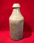 RARE CIVIL WAR ERA STONEWARE BEER BOTTLE / MARKED G. WOOD
