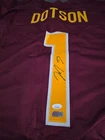 Washington Jahan Dotson Signed Custom Football Jersey PIA JSA XL