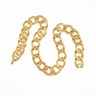 Monet Matte Brush Gold Tone Cable Link Choker Necklace — photo 3
