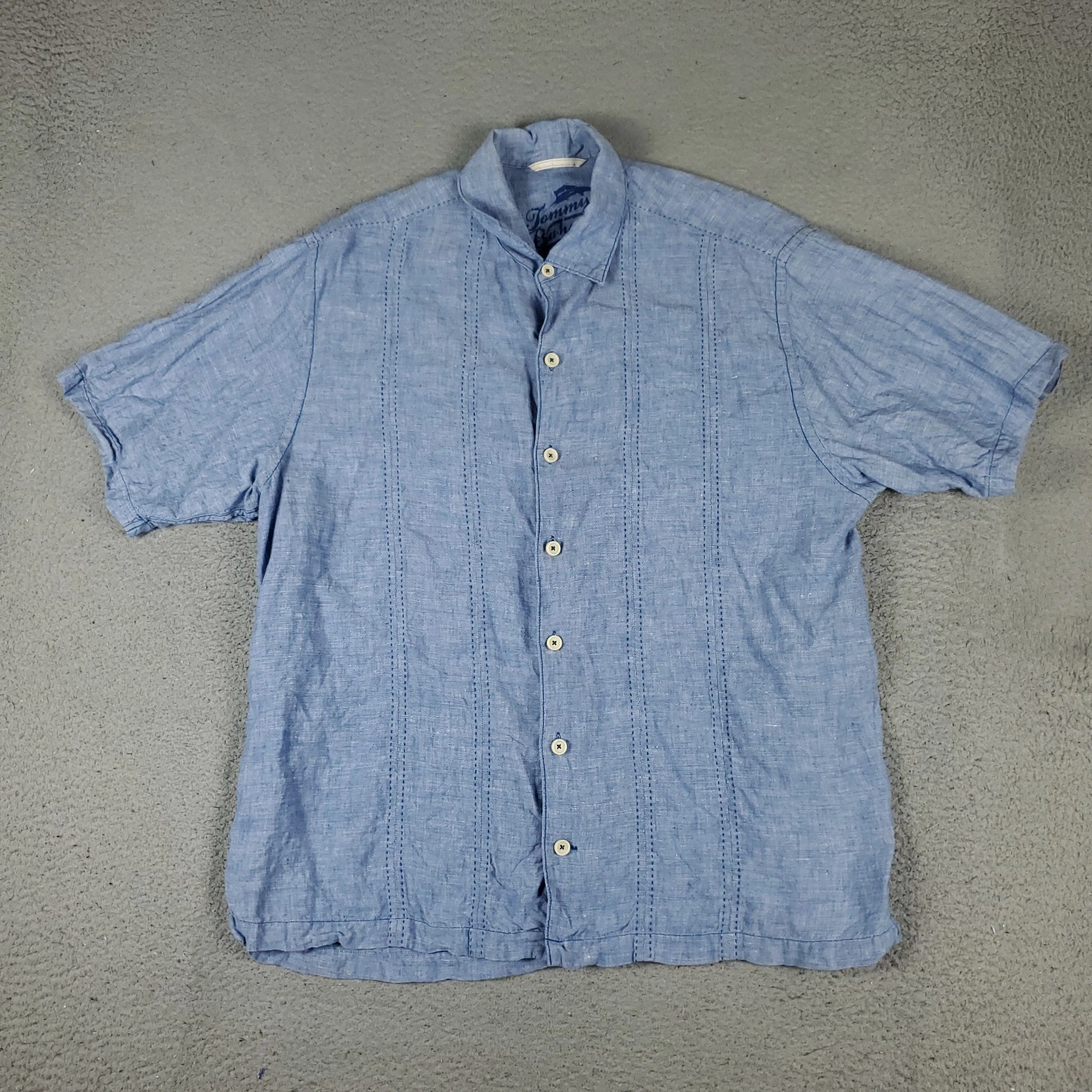 Tommy Bahama Shirt Mens XL Blue Linen Hawaiian Button Up Short Sleeve
Opens in a new window or tab