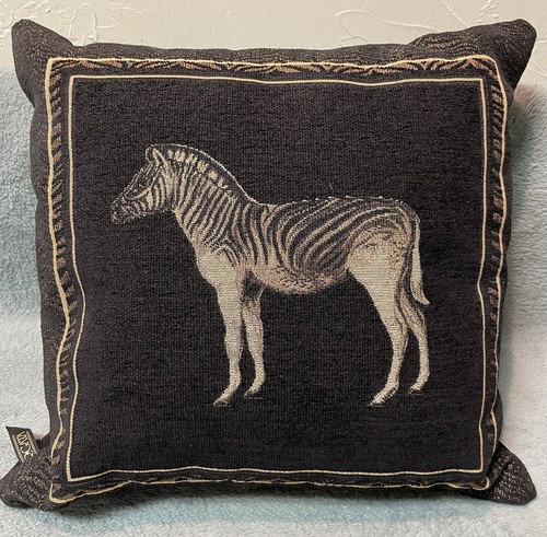 Borgata Zebra Deko Dekokissen weich elegant meliert schwarz