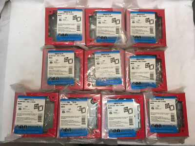 Lot of (10) Mono Systems Inc SMS5752R 2 - Gang Fire Alarm Box Red